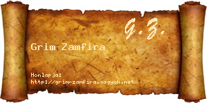 Grim Zamfira névjegykártya